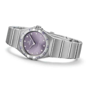 Omega Constellation Purple 28mm Stainless Steel Ladies